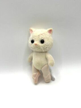 Ballerina White Cat Calico critters Ballet Shoes Dancer Vintage